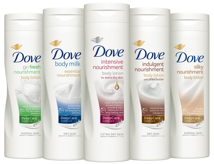 Dove Nourishment body lotions